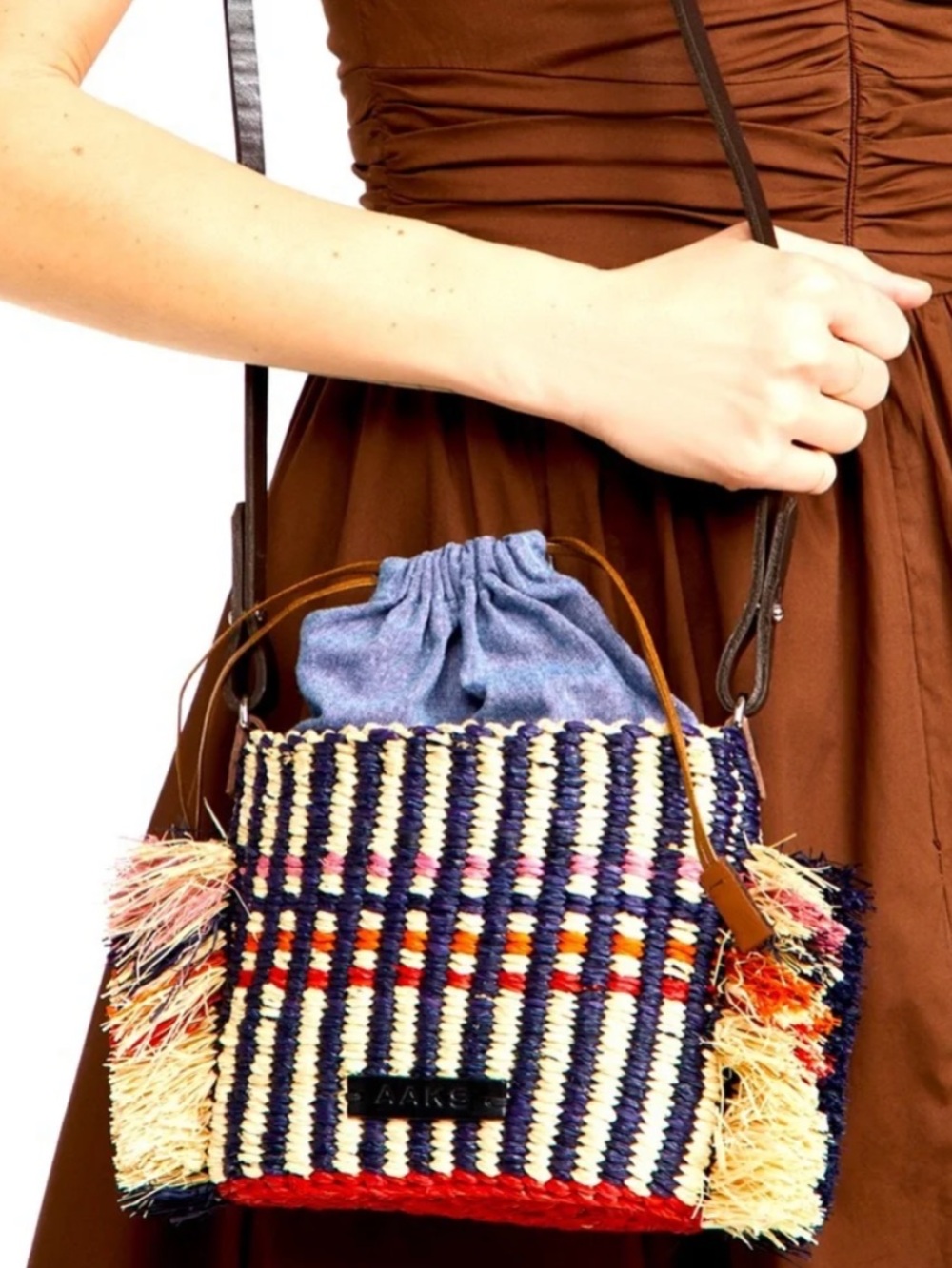 AAKS Hana Mini Stripe crossbody bag NWOT